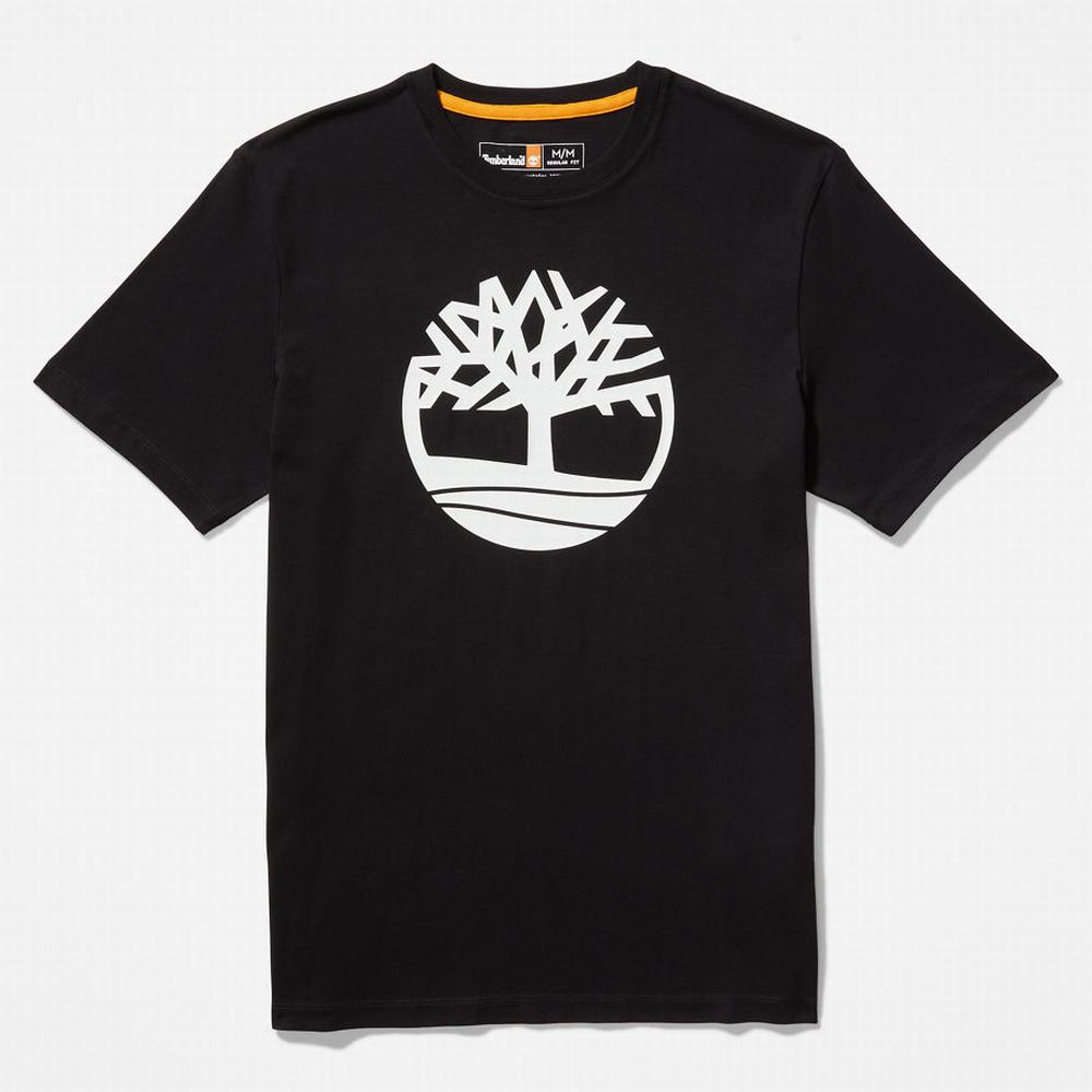 Timberland Kennebec River Tree Logo Tişört Erkek Siyah | TR-0794Y