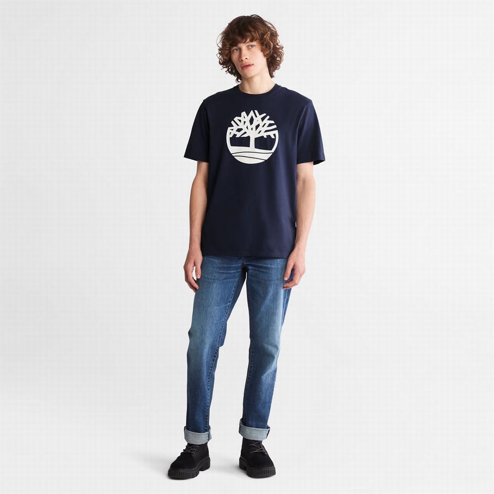Timberland Kennebec River Tree Logo Tişört Erkek Lacivert | TR-5678T