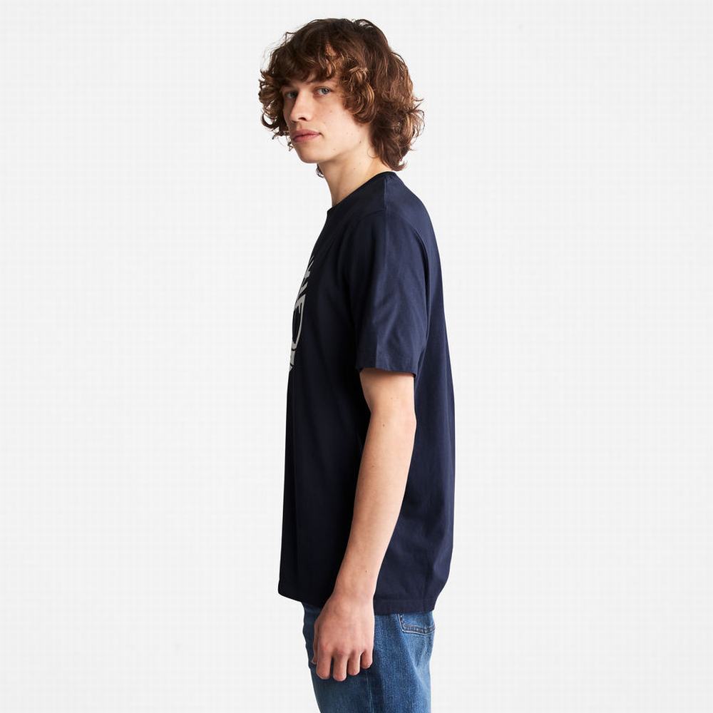 Timberland Kennebec River Tree Logo Tişört Erkek Lacivert | TR-5678T
