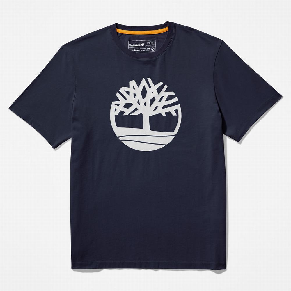 Timberland Kennebec River Tree Logo Tişört Erkek Lacivert | TR-5678T