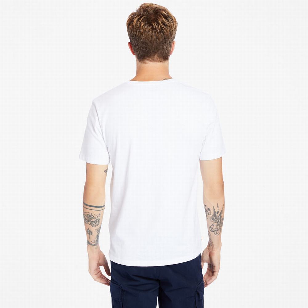 Timberland Kennebec River Tree Logo Tişört Erkek Beyaz | TR-9018E