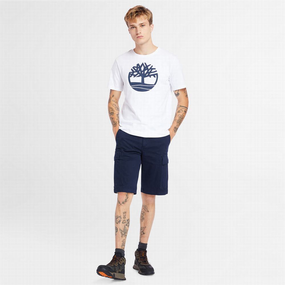 Timberland Kennebec River Tree Logo Tişört Erkek Beyaz | TR-9018E