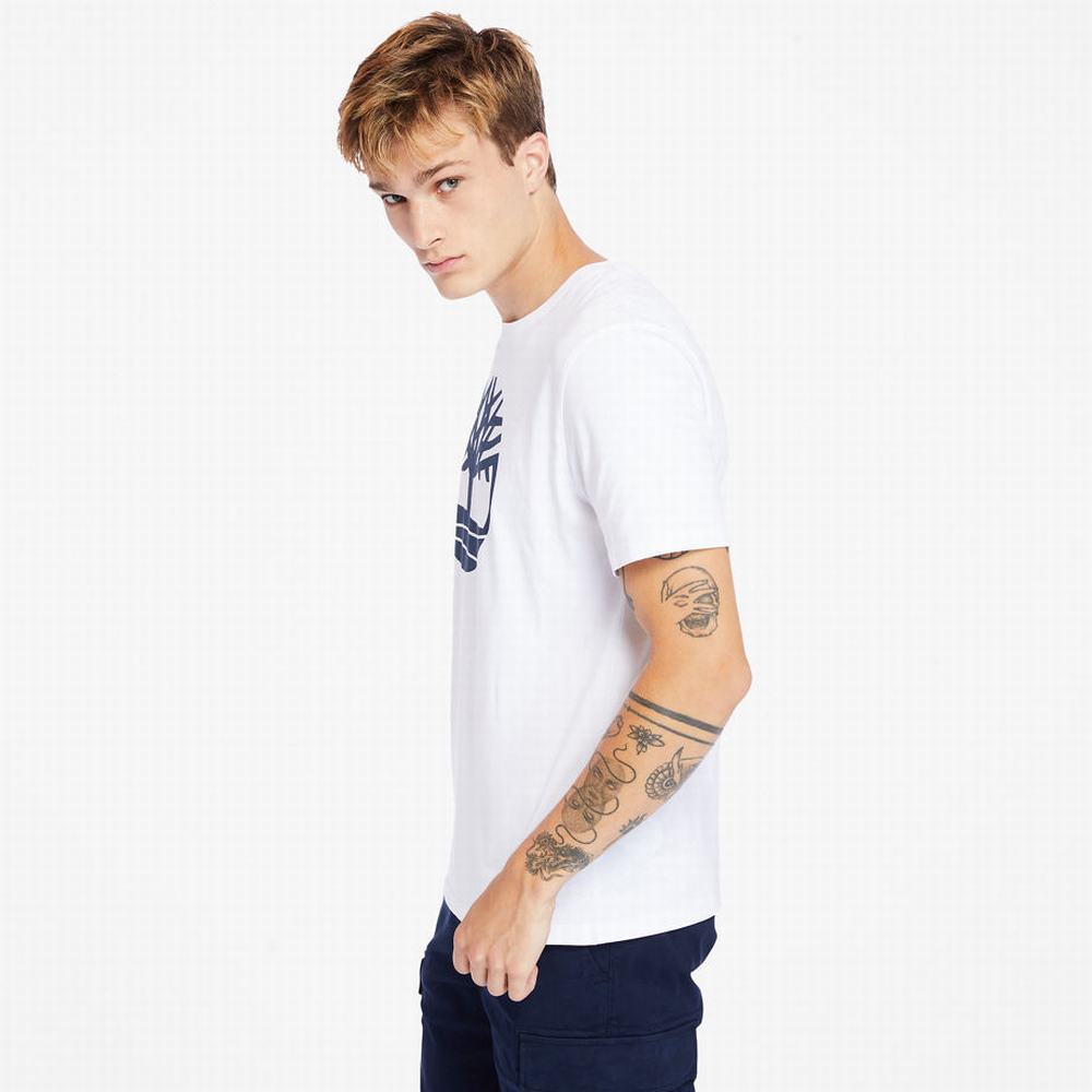 Timberland Kennebec River Tree Logo Tişört Erkek Beyaz | TR-9018E