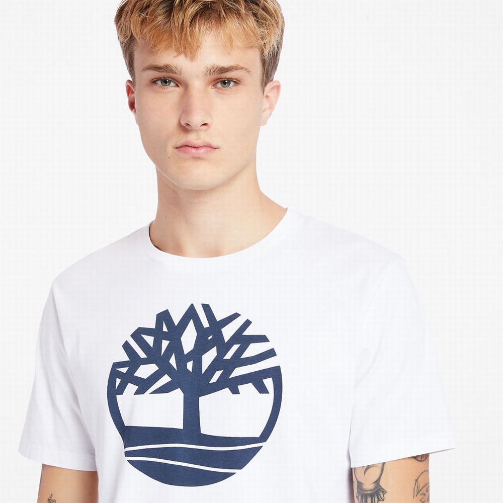 Timberland Kennebec River Tree Logo Tişört Erkek Beyaz | TR-9018E