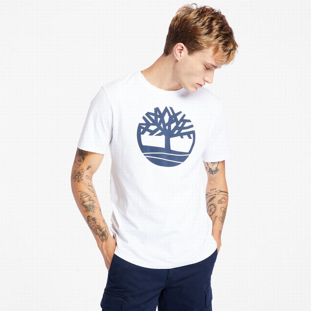 Timberland Kennebec River Tree Logo Tişört Erkek Beyaz | TR-9018E