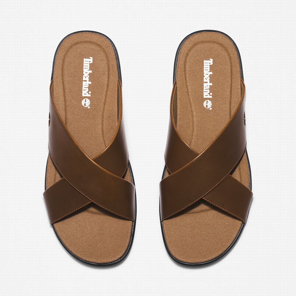 Timberland Kesler Cove Cross-band Terlik Erkek Kahverengi | TR-0645F