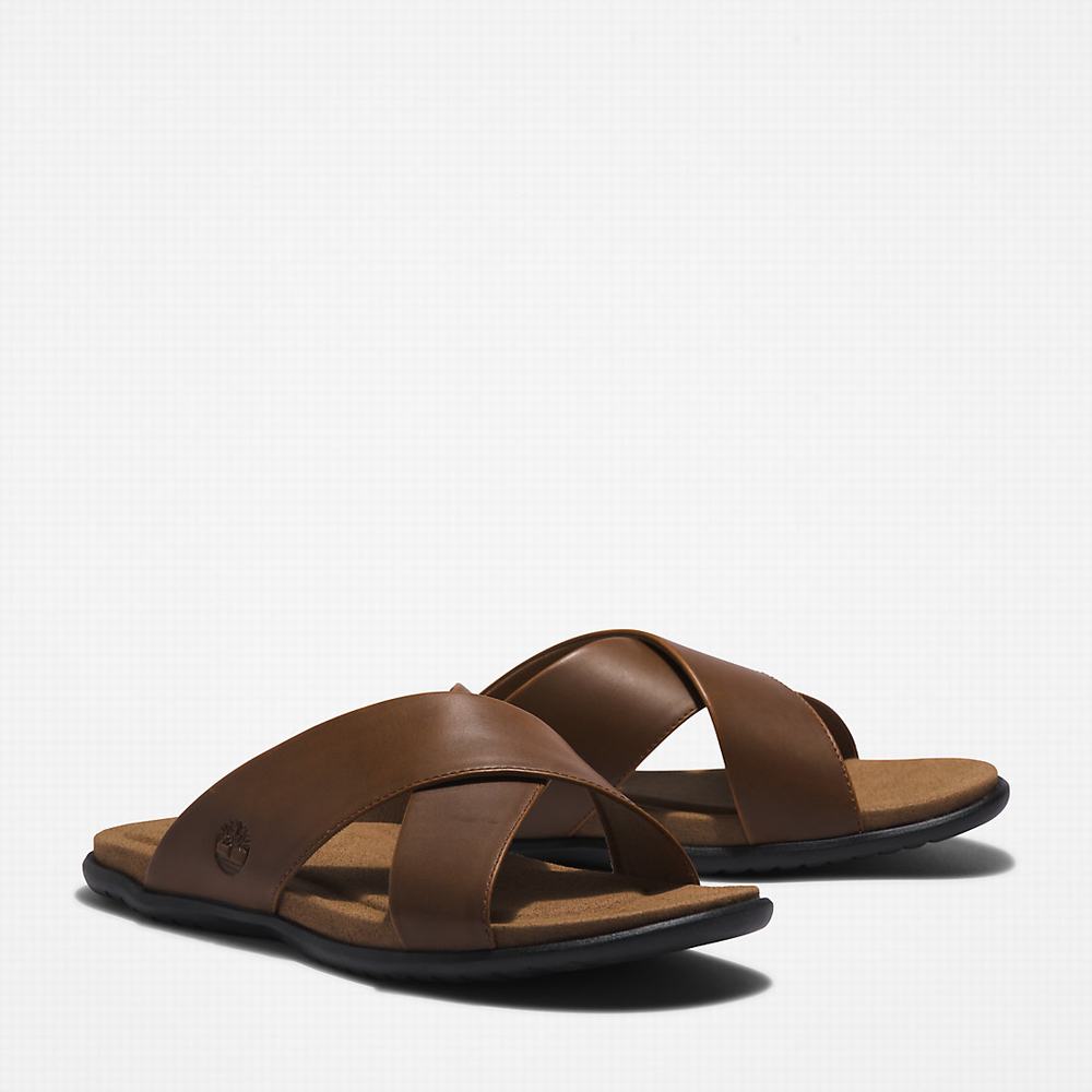 Timberland Kesler Cove Cross-band Terlik Erkek Kahverengi | TR-0645F