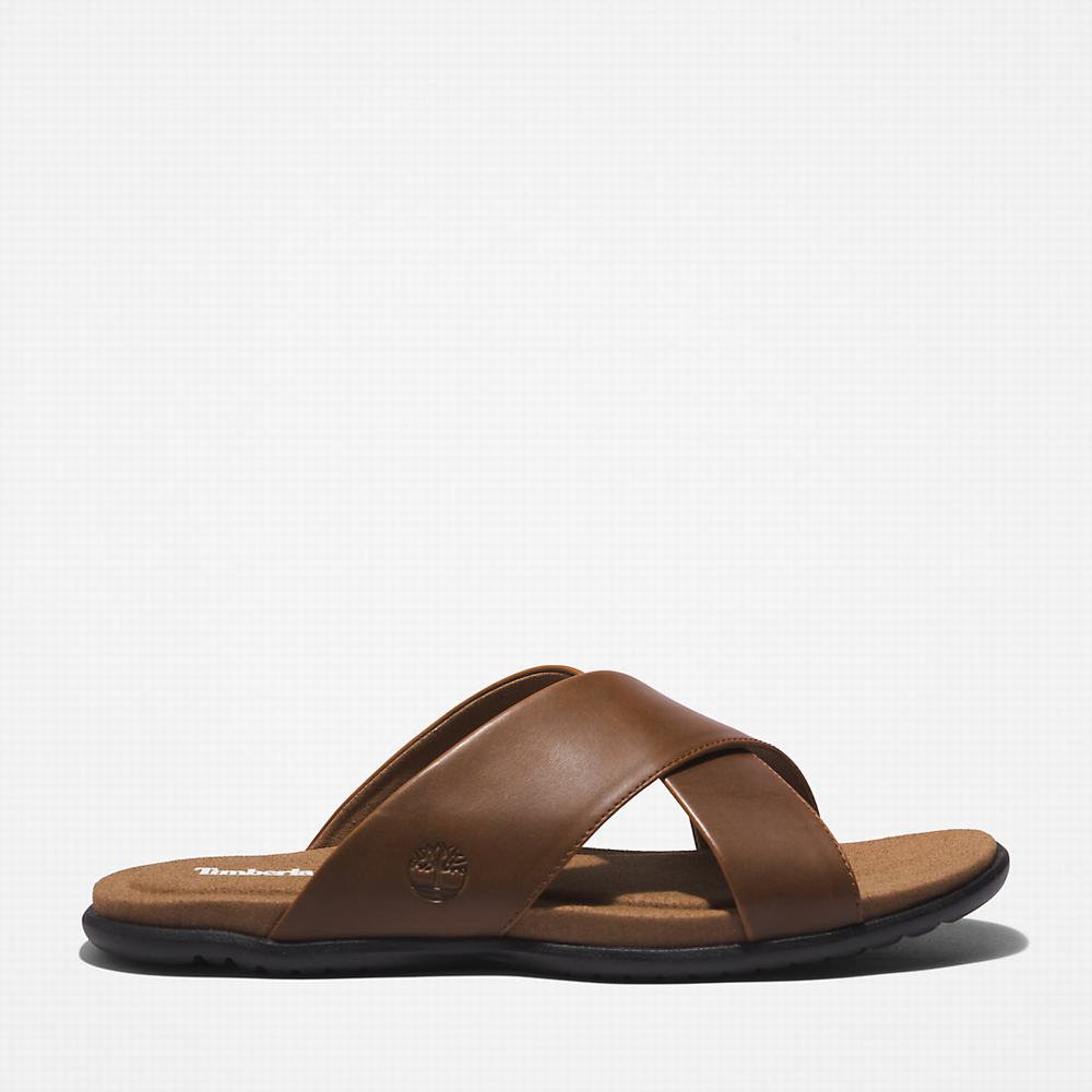 Timberland Kesler Cove Cross-band Terlik Erkek Kahverengi | TR-0645F
