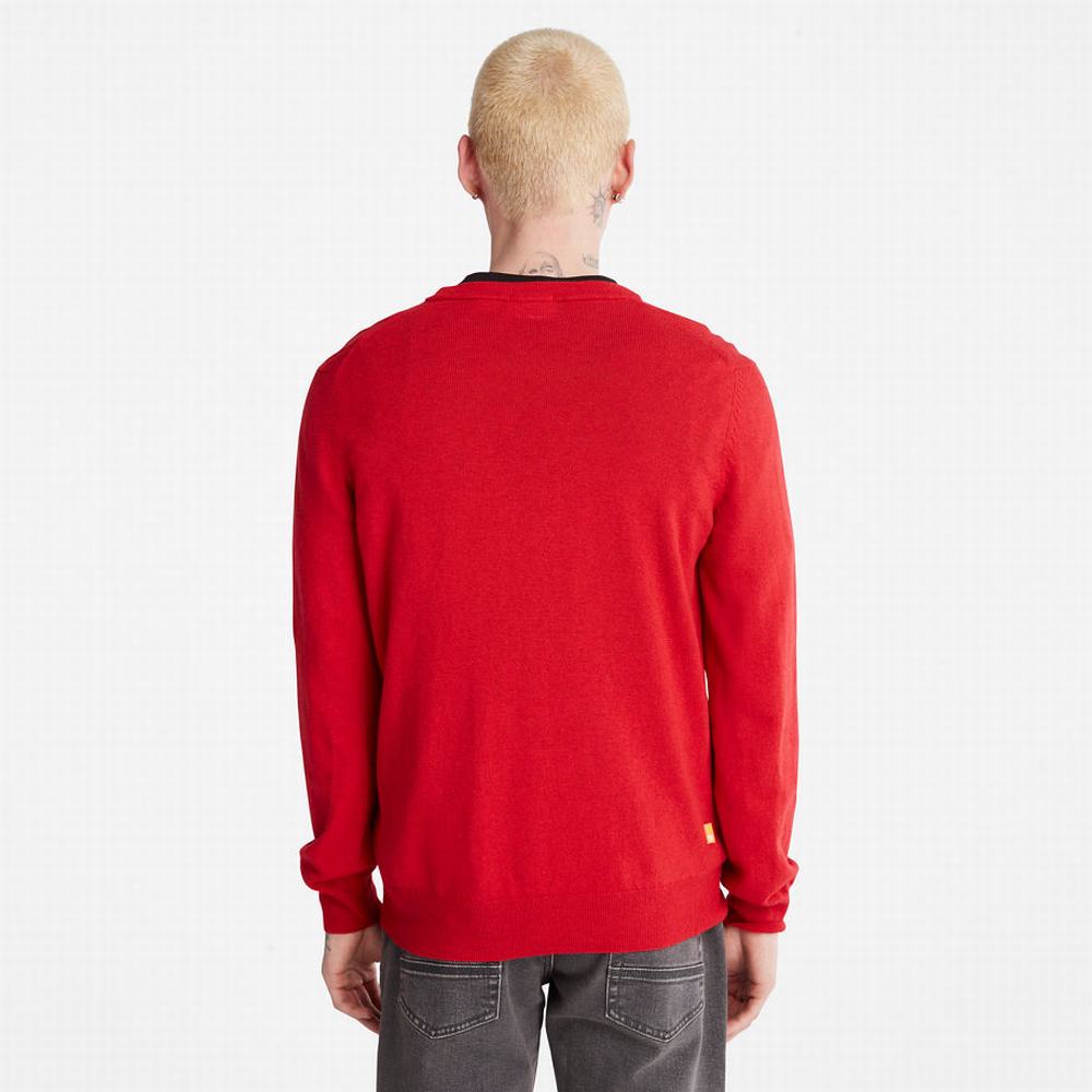 Timberland Knox River Crewneck Süveter Erkek Kırmızı | TR-4691J