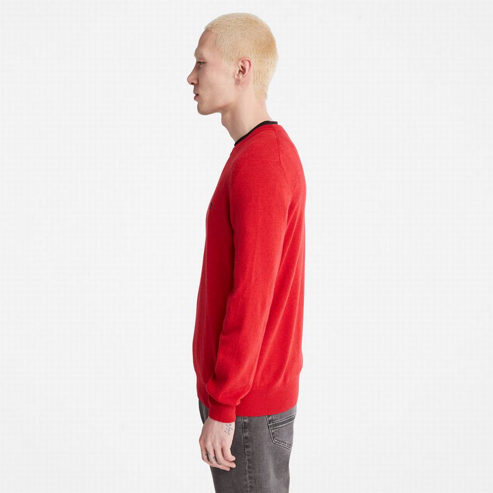 Timberland Knox River Crewneck Süveter Erkek Kırmızı | TR-4691J