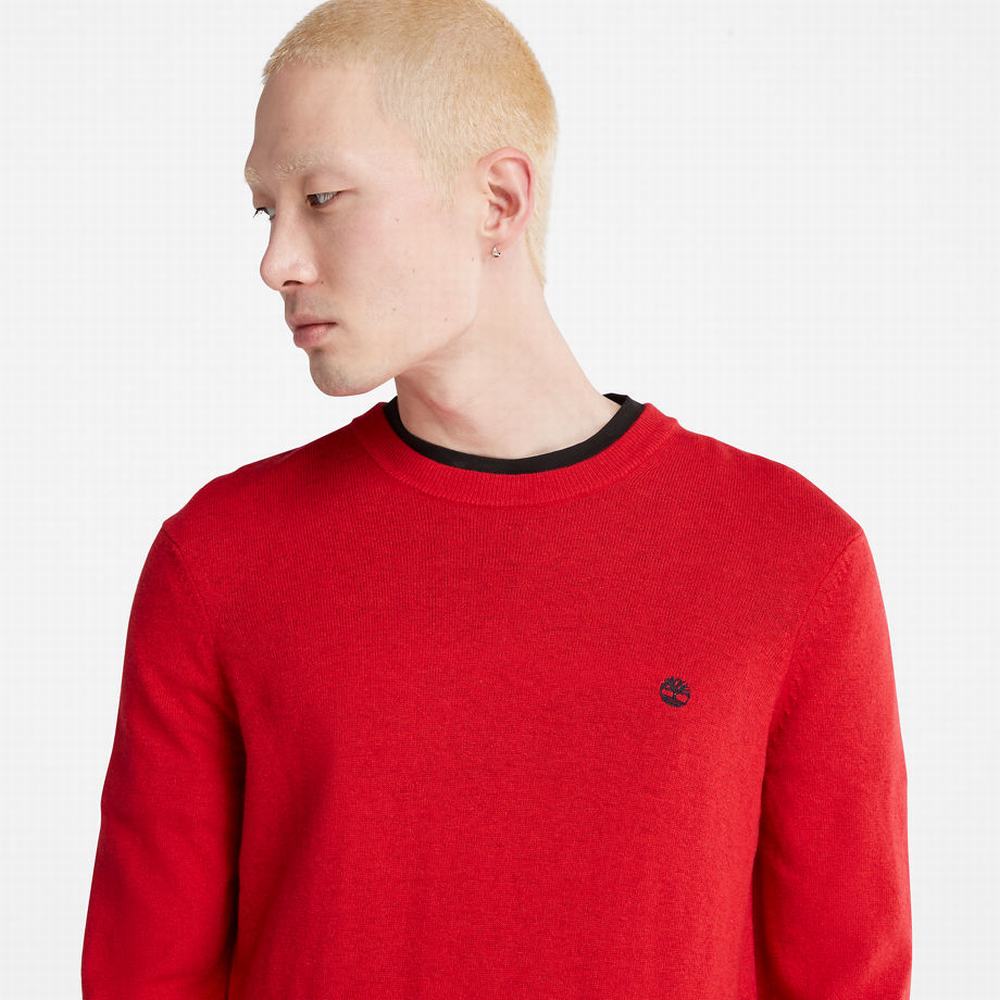 Timberland Knox River Crewneck Süveter Erkek Kırmızı | TR-4691J