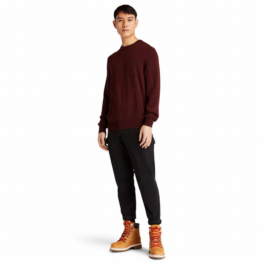 Timberland Knox River Crewneck Süveter Erkek Koyu Kahverengi | TR-5163E