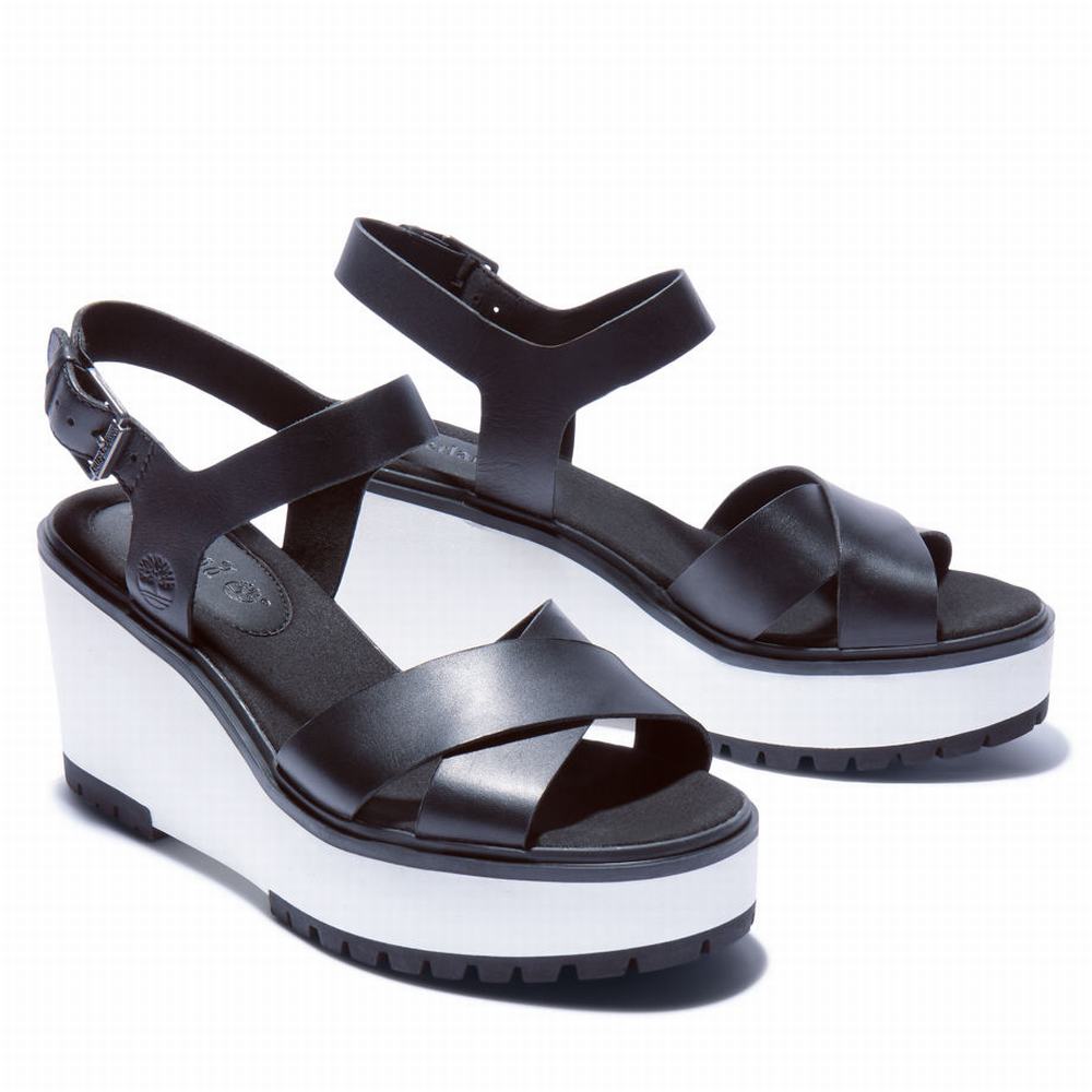 Timberland Koralyn Wedge Sandalet Kadın Siyah | TR-1347S