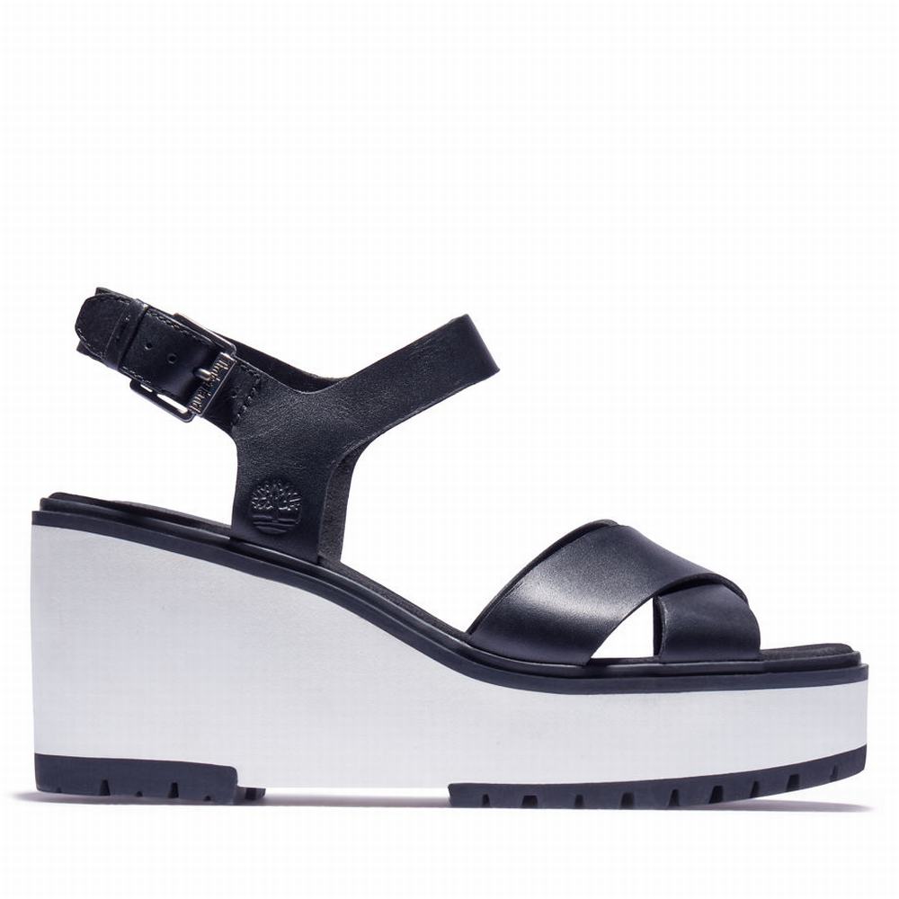 Timberland Koralyn Wedge Sandalet Kadın Siyah | TR-1347S