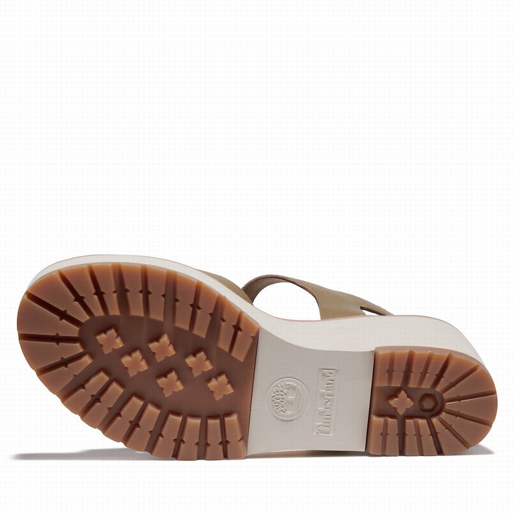 Timberland Koralyn Wedge Sandalet Kadın Greige | TR-5128A
