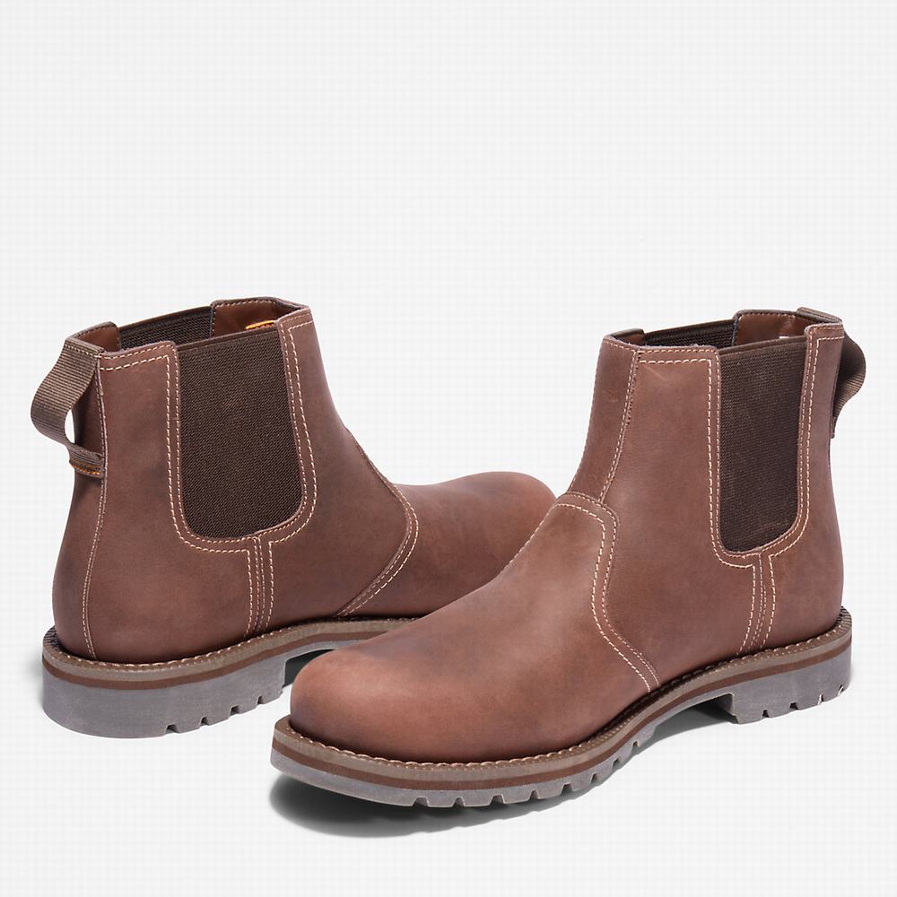 Timberland Larchmont Chelsea Chelsea Bot Erkek Açık Kahverengi | TR-0972A