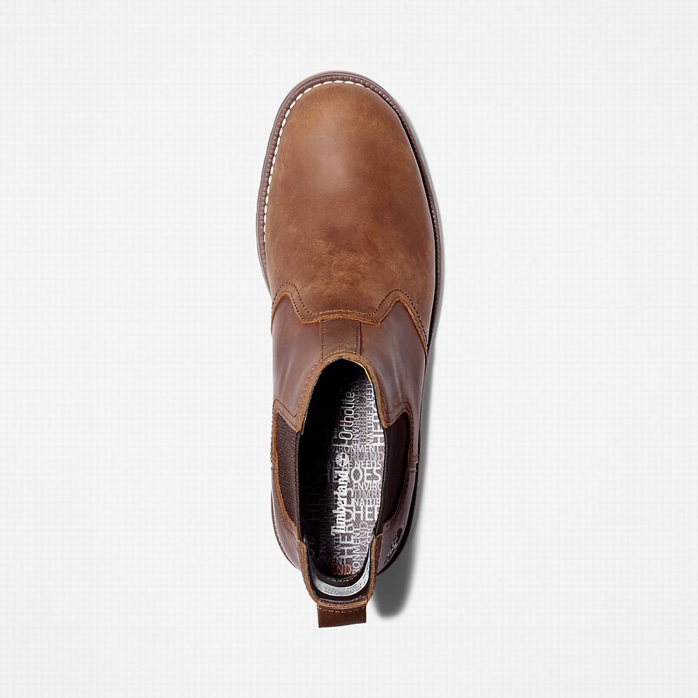 Timberland Larchmont Chelsea Chelsea Bot Erkek Açık Kahverengi | TR-7381U