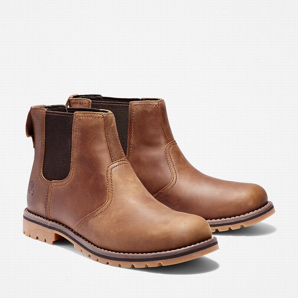 Timberland Larchmont Chelsea Chelsea Bot Erkek Açık Kahverengi | TR-7381U
