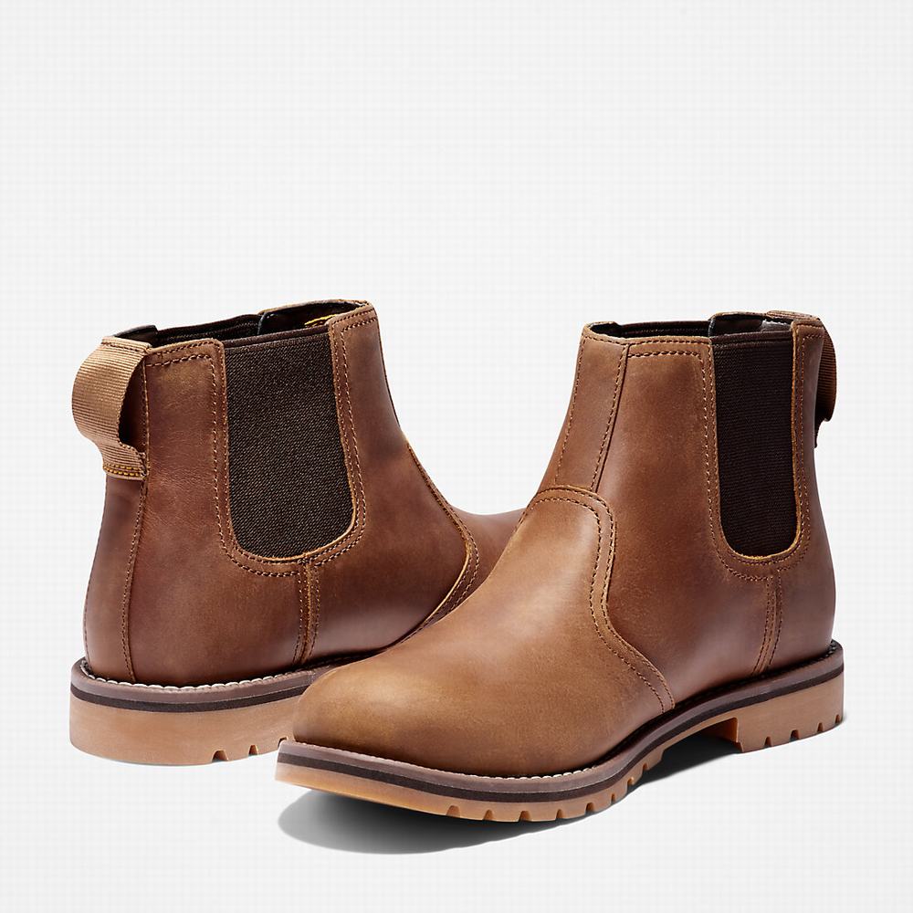 Timberland Larchmont Chelsea Chelsea Bot Erkek Açık Kahverengi | TR-7381U