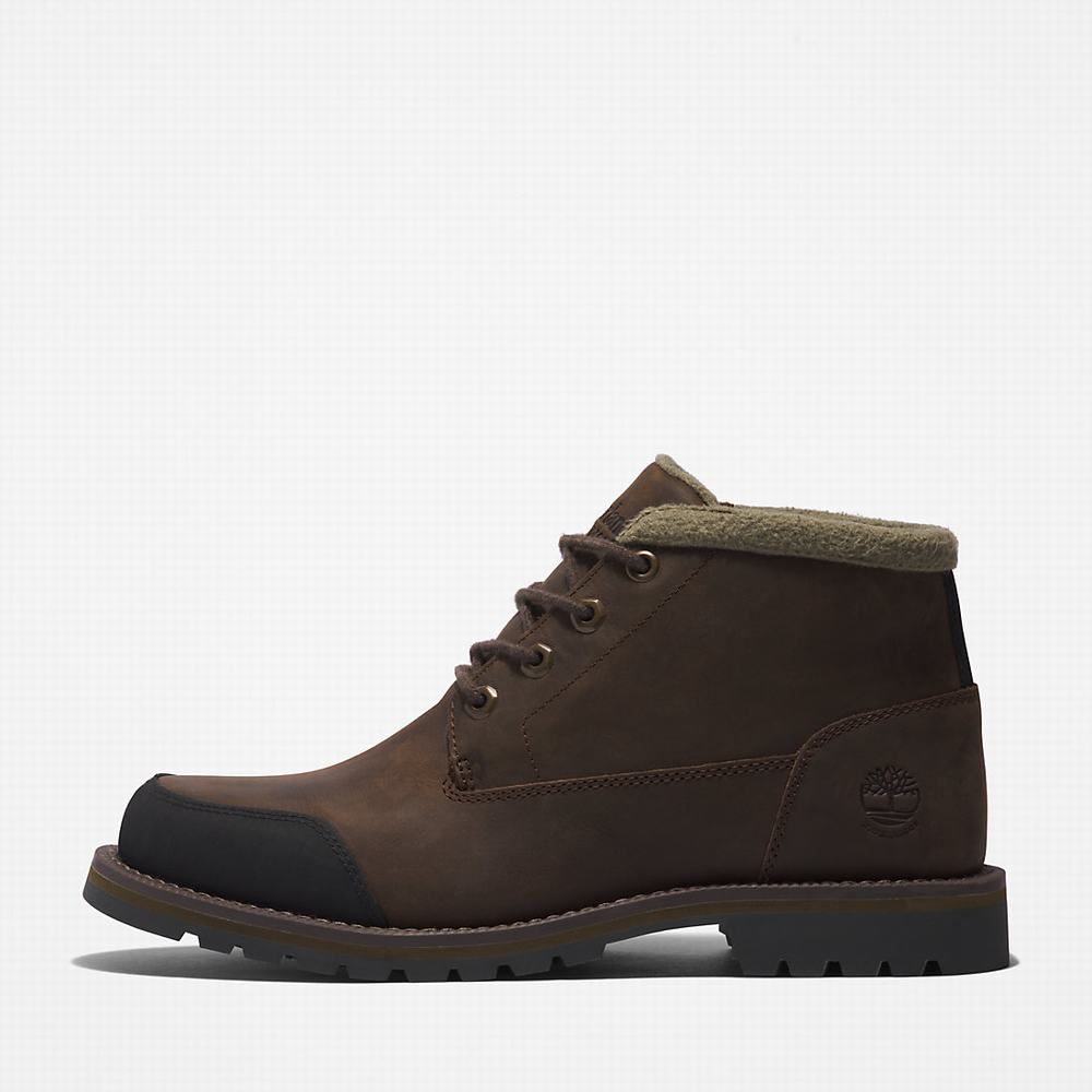 Timberland Larchmont Warm-lined Chukka Bot Erkek Koyu Kahverengi | TR-8234L