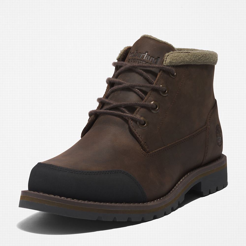 Timberland Larchmont Warm-lined Chukka Bot Erkek Koyu Kahverengi | TR-8234L