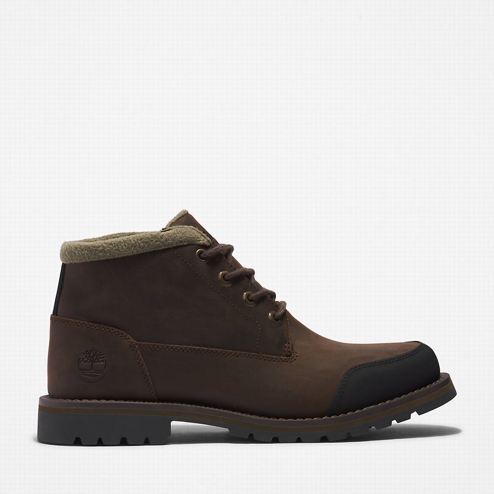 Timberland Larchmont Warm-lined Chukka Bot Erkek Koyu Kahverengi | TR-8234L