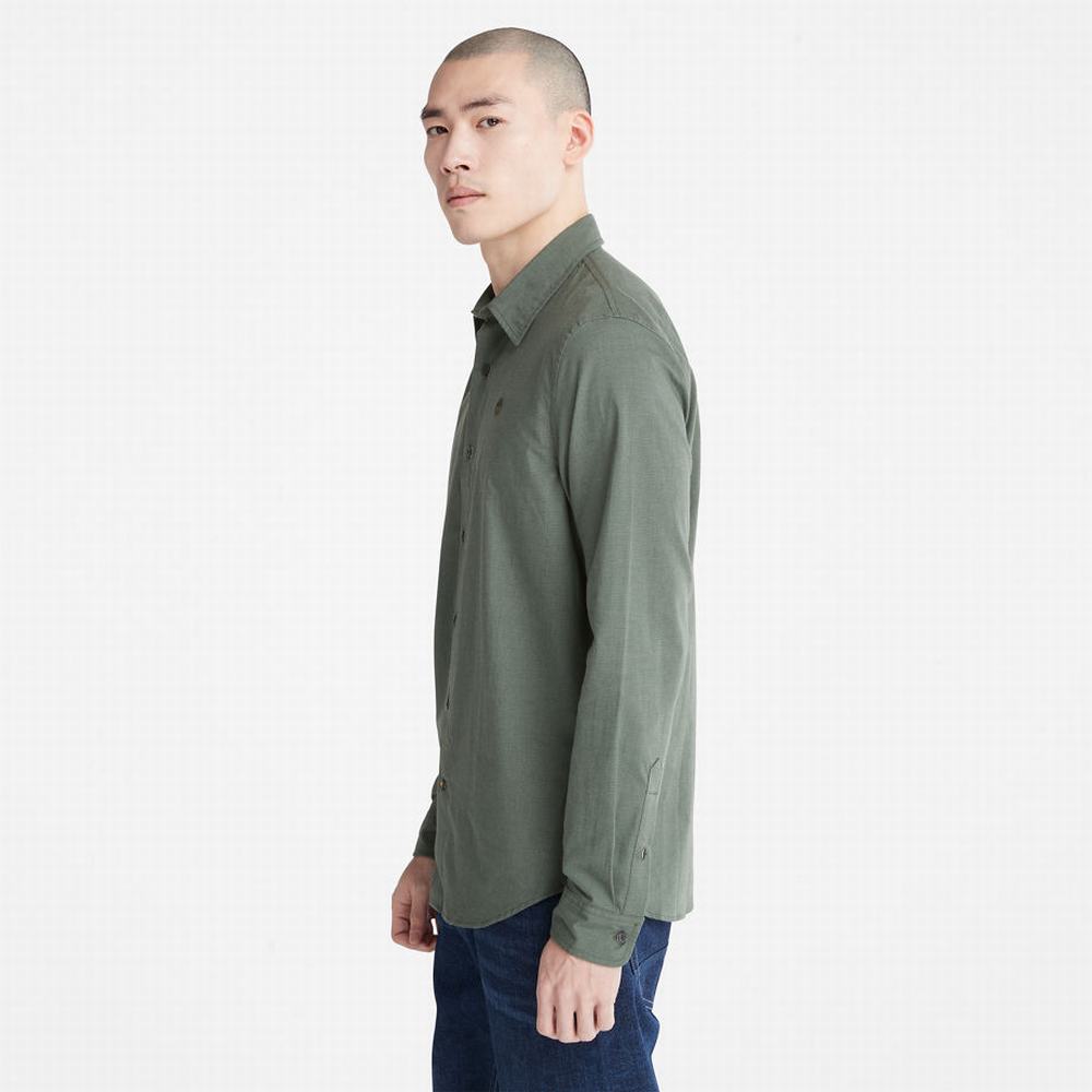 Timberland Lightweight Flannel Gömlek Erkek Yeşil | TR-2169Q