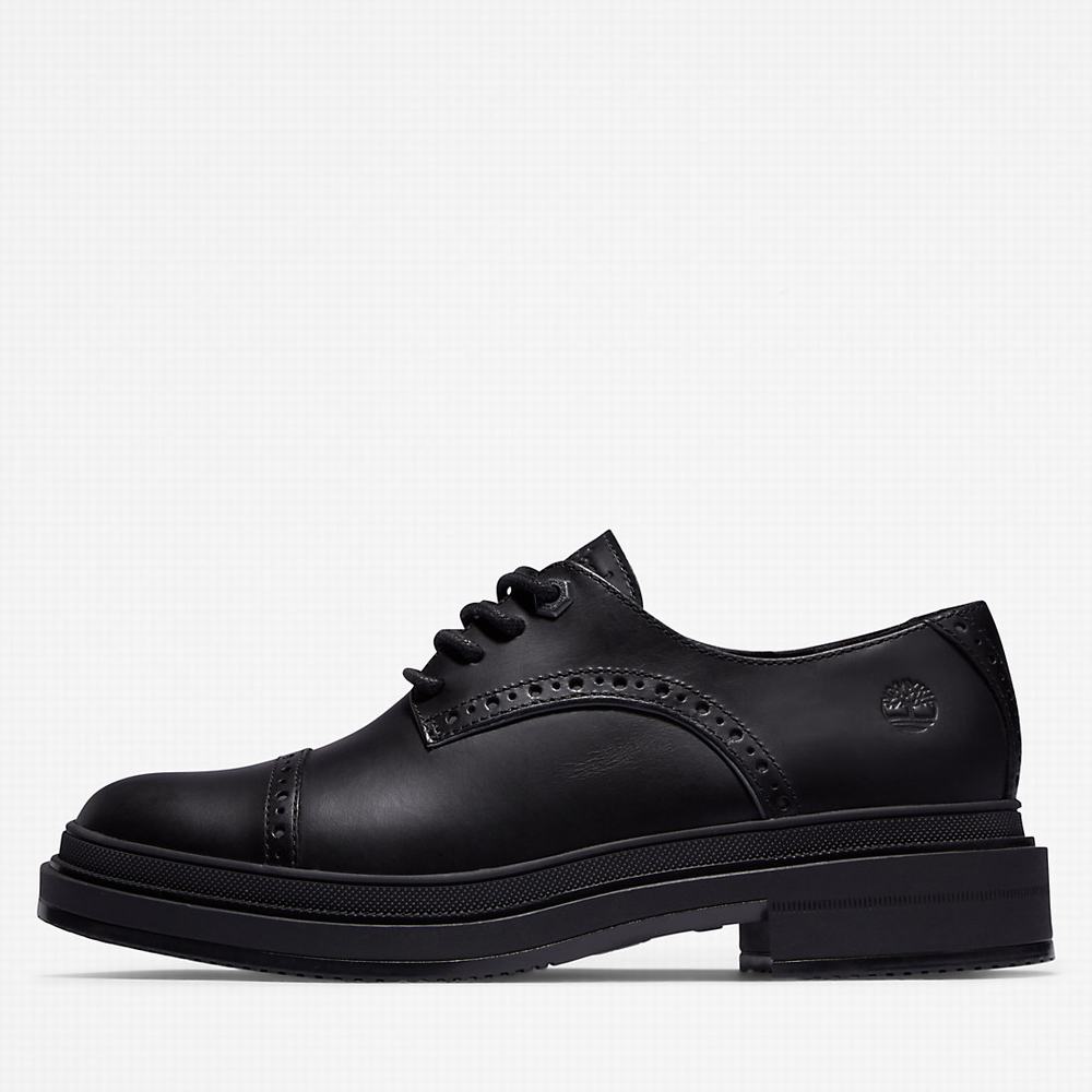 Timberland Lisbon Lane Brogue Oxford Ayakkabı Kadın Siyah | TR-2859J