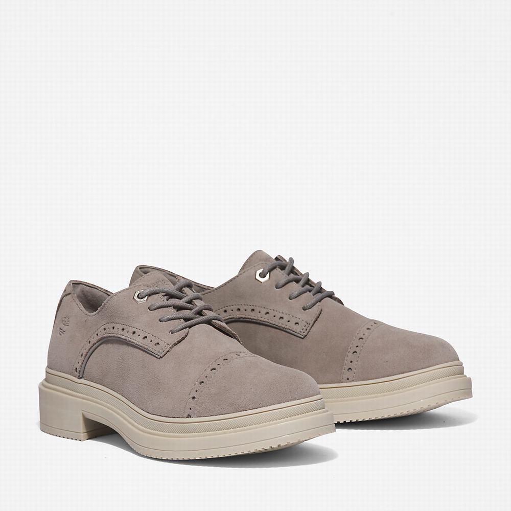 Timberland Lisbon Lane Brogue Oxford Shoe Ayakkabı Kadın Gri | TR-0247F