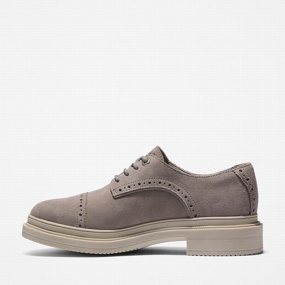 Timberland Lisbon Lane Brogue Oxford Shoe Ayakkabı Kadın Gri | TR-0247F