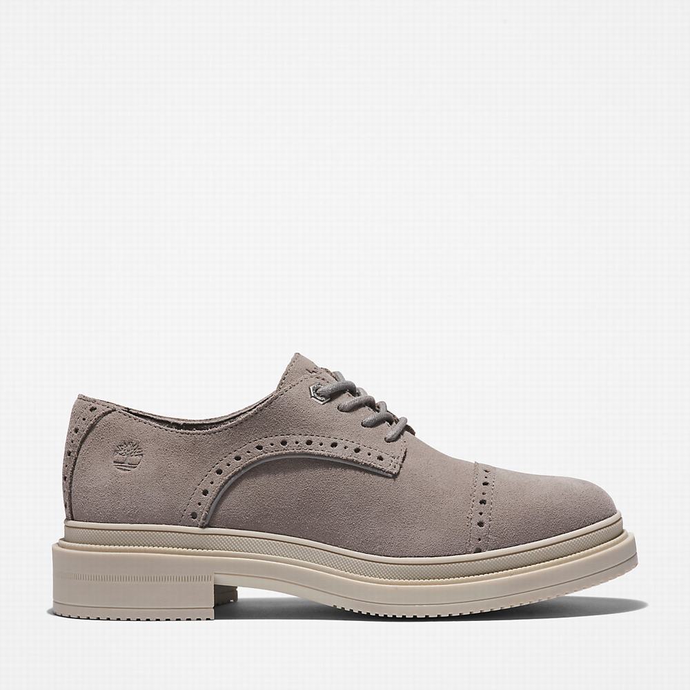 Timberland Lisbon Lane Brogue Oxford Shoe Ayakkabı Kadın Gri | TR-0247F