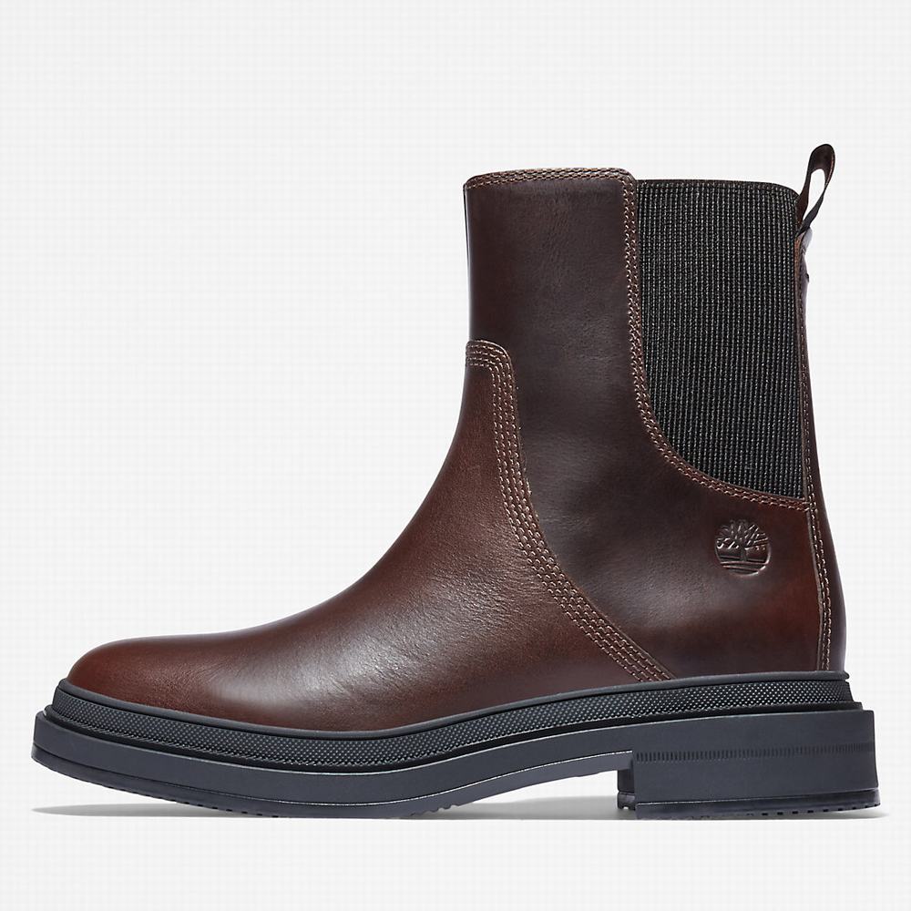 Timberland Lisbon Lane Chelsea Chelsea Bot Kadın Koyu Kahverengi | TR-6417H