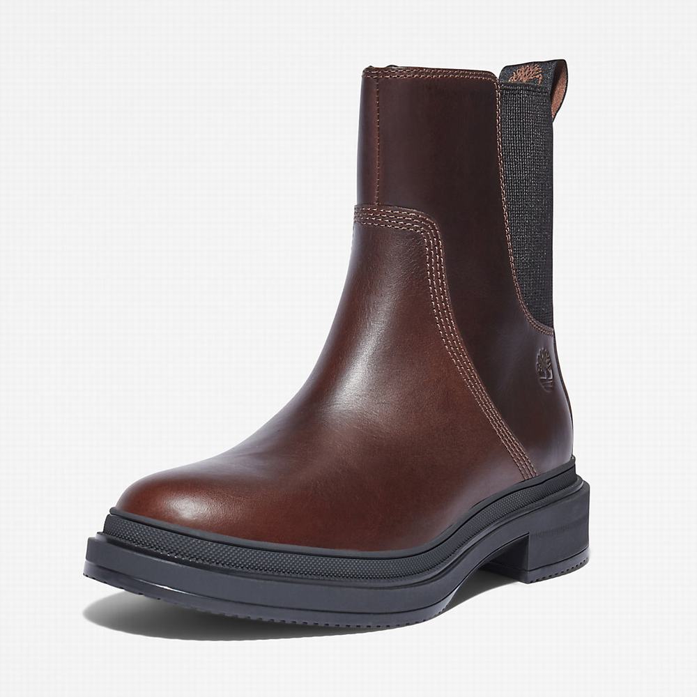 Timberland Lisbon Lane Chelsea Chelsea Bot Kadın Koyu Kahverengi | TR-6417H