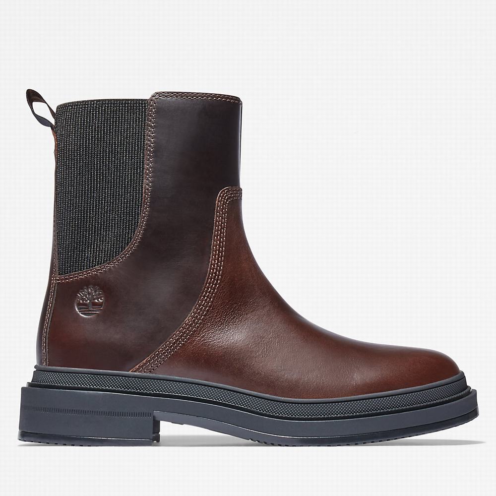 Timberland Lisbon Lane Chelsea Chelsea Bot Kadın Koyu Kahverengi | TR-6417H
