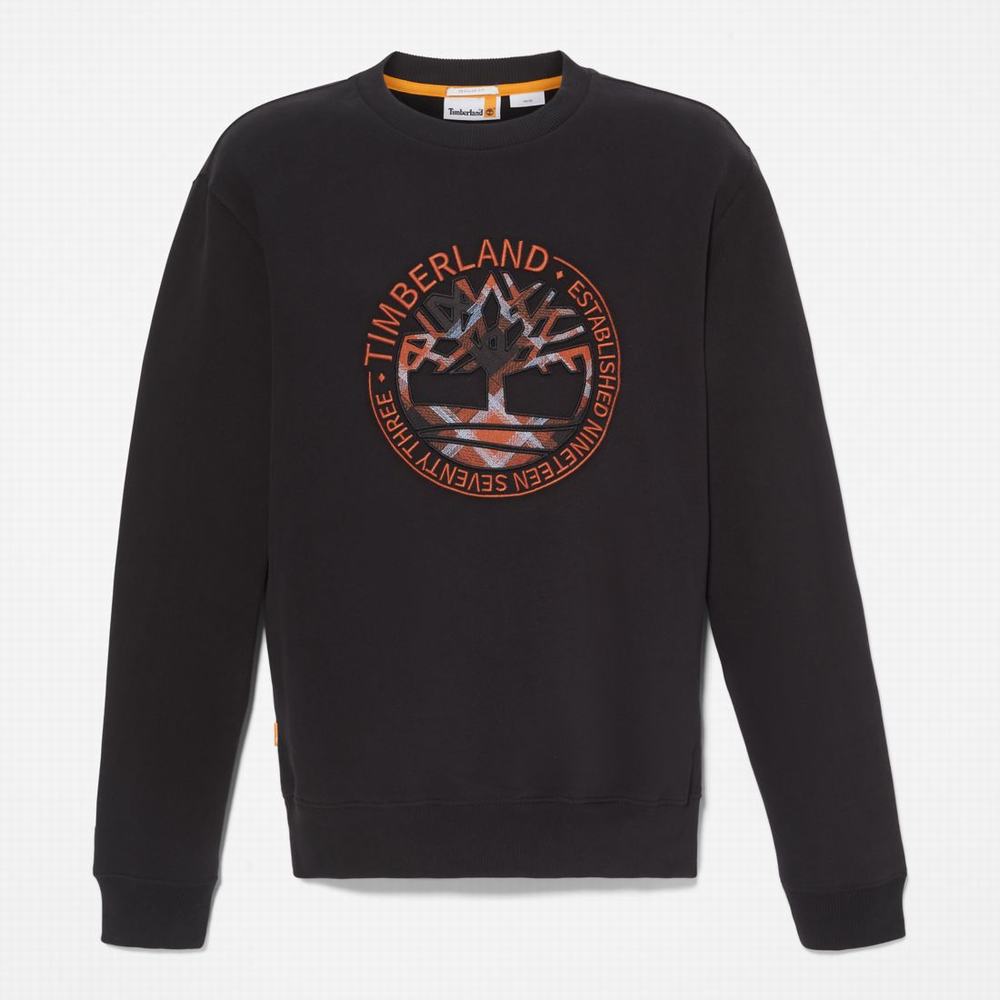 Timberland Little Cold River Boucle Crewneck Tişörtü Erkek Siyah | TR-7130F