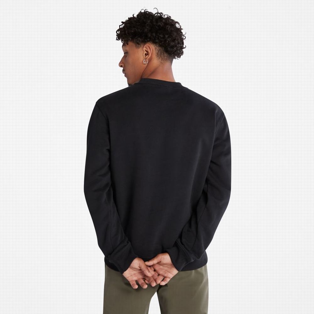 Timberland Little Cold River Boucle Crewneck Tişörtü Erkek Siyah | TR-7130F