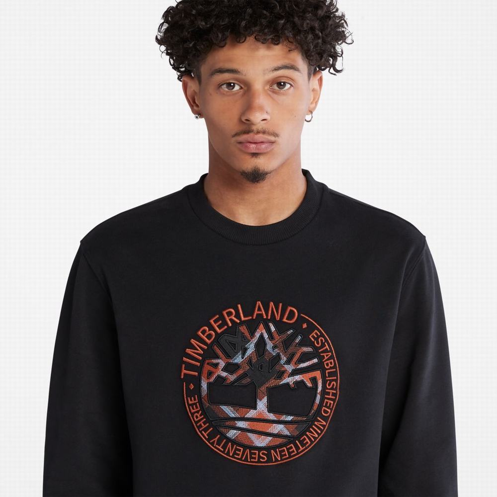 Timberland Little Cold River Boucle Crewneck Tişörtü Erkek Siyah | TR-7130F