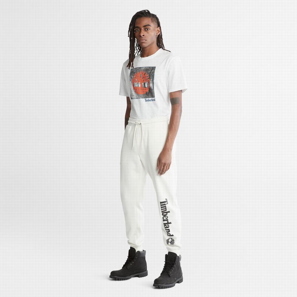 Timberland Logo Sweatpants Pantolon Erkek Beyaz | TR-3410Y