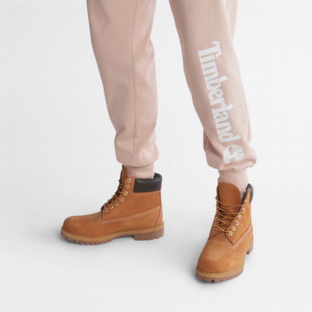 Timberland Logo Sweatpants Pantolon Erkek Pembe | TR-4780T