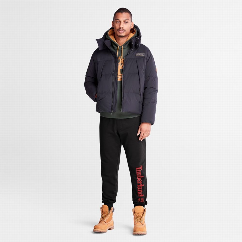 Timberland Logo Sweatpants Pantolon Erkek Siyah Koyu Kırmızı | TR-5098G