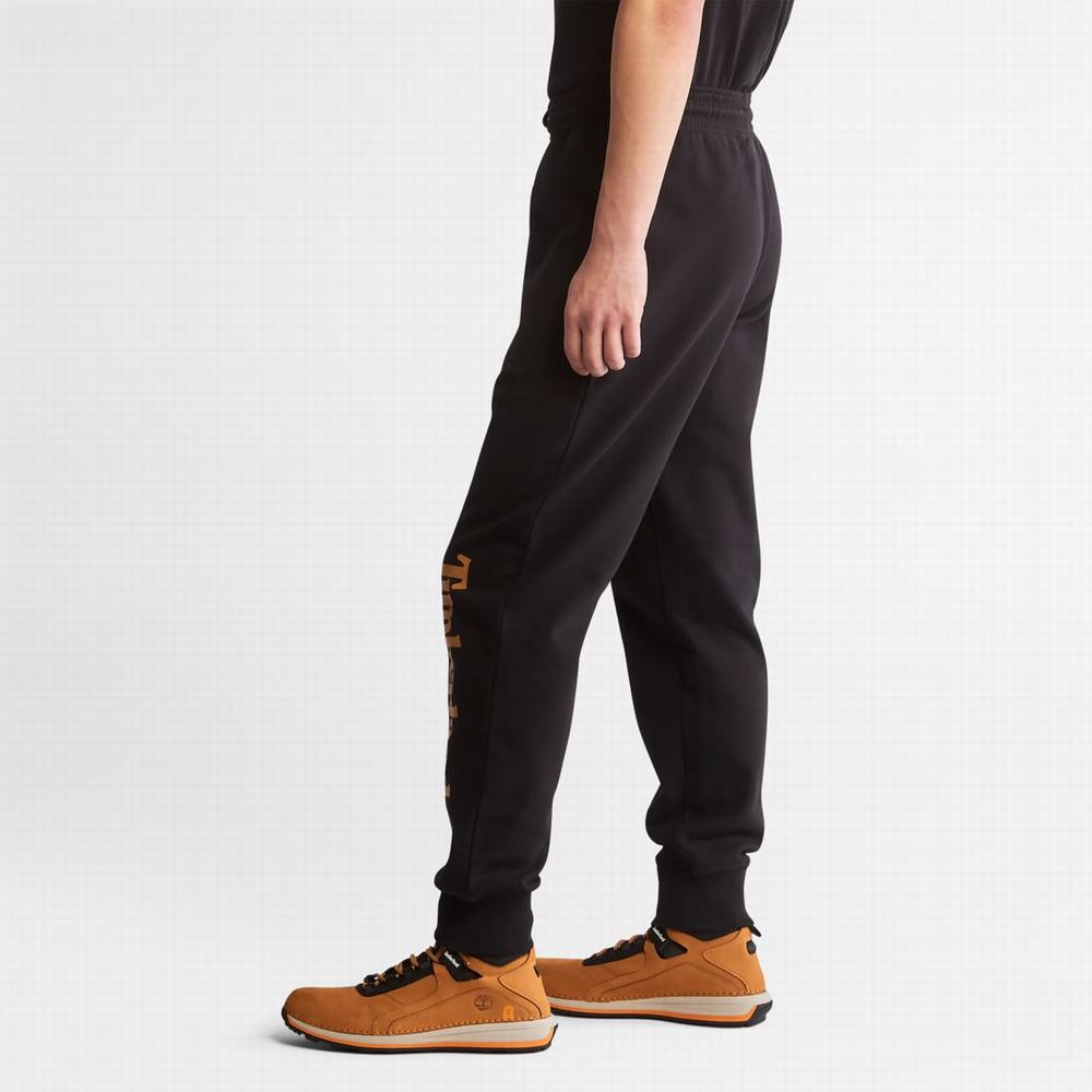 Timberland Logo Sweatpants Pantolon Erkek Siyah Kahverengi | TR-6294U