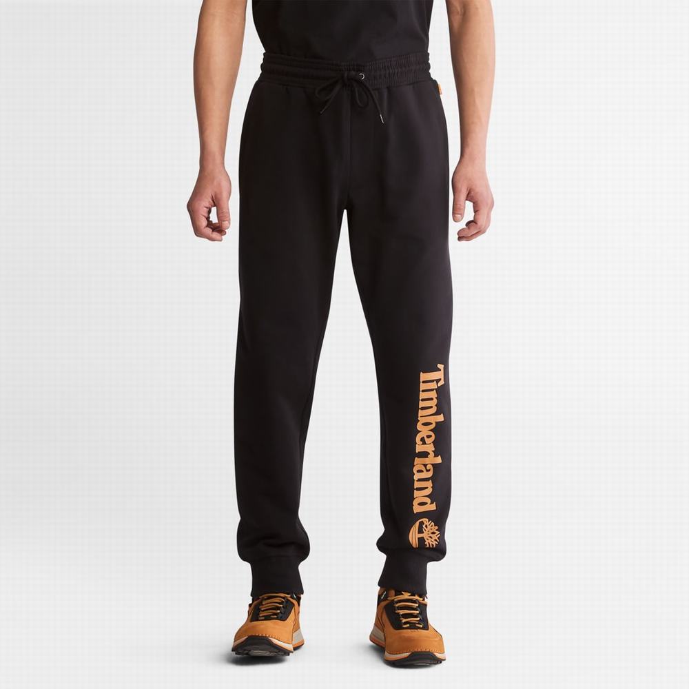 Timberland Logo Sweatpants Pantolon Erkek Siyah Kahverengi | TR-6294U
