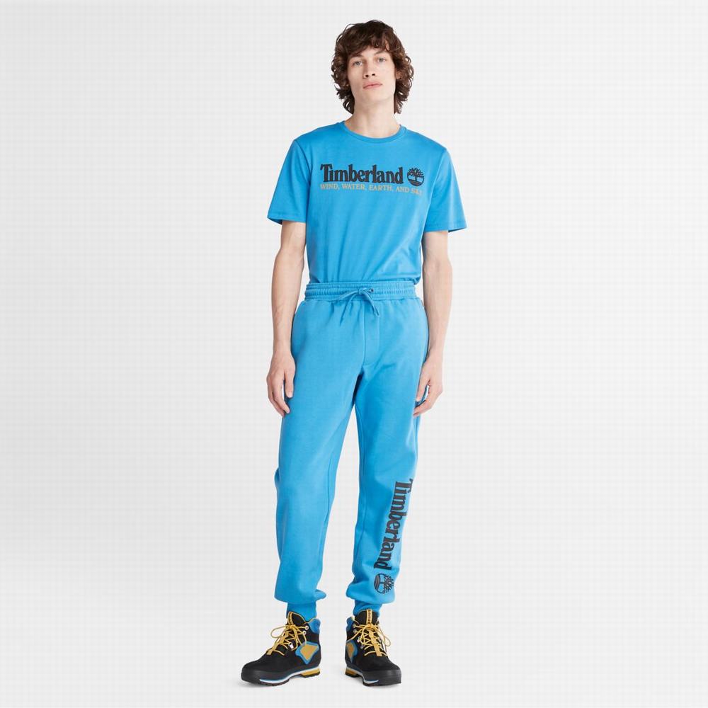 Timberland Logo Sweatpants Pantolon Erkek Açık Mavi | TR-6904S