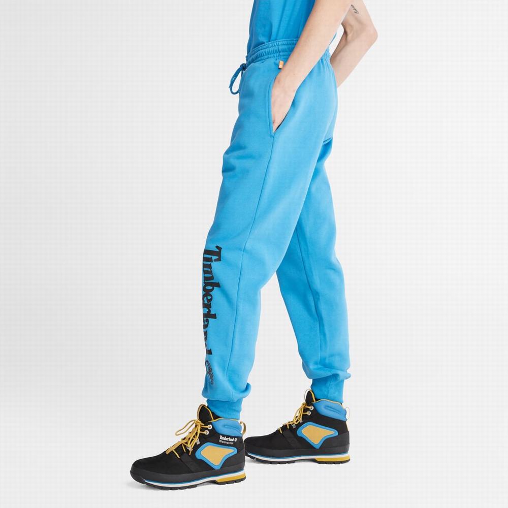 Timberland Logo Sweatpants Pantolon Erkek Açık Mavi | TR-6904S