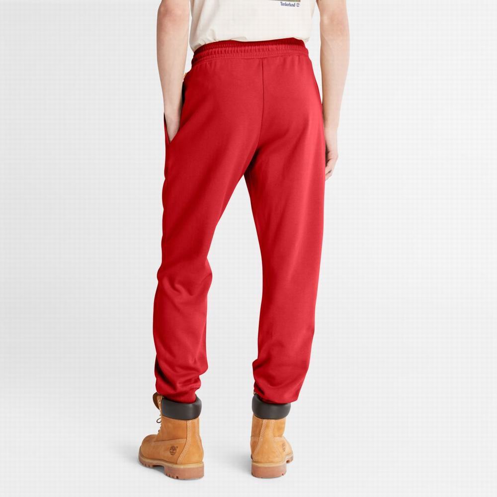Timberland Logo Sweatpants Pantolon Erkek Koyu Kırmızı Siyah | TR-7328F