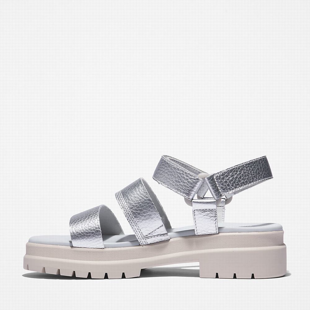 Timberland London Vibe Ankle-Askılı Sandalet Kadın Gümüş | TR-1593N