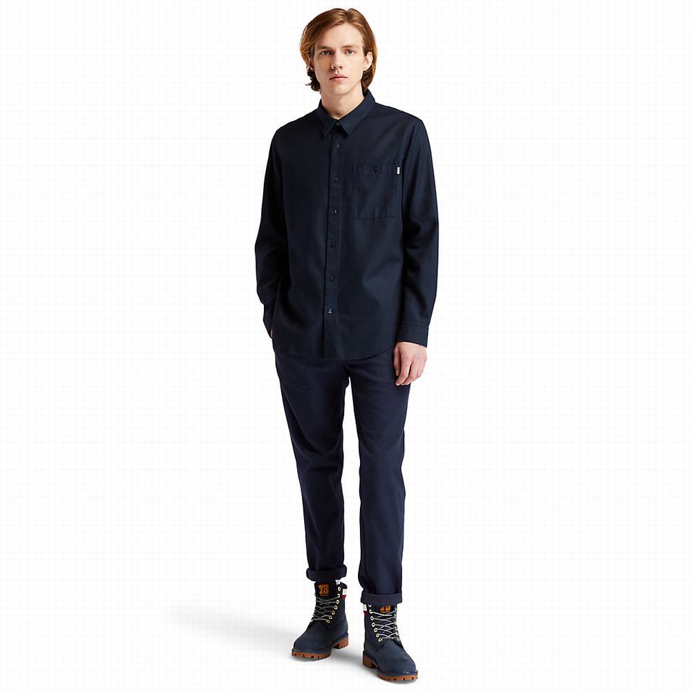 Timberland Long-sleeved Overshirt Gömlek Erkek Lacivert | TR-2465L