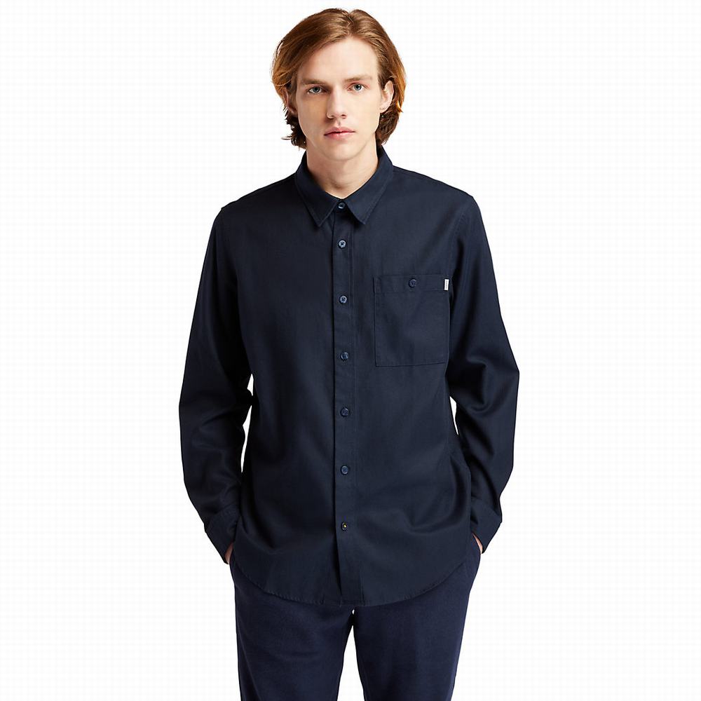 Timberland Long-sleeved Overshirt Gömlek Erkek Lacivert | TR-2465L