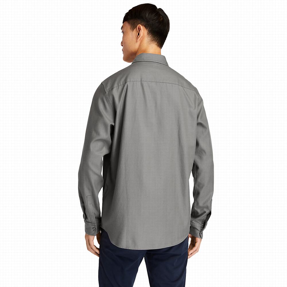 Timberland Long-sleeved Overshirt Gömlek Erkek Gri | TR-6421K