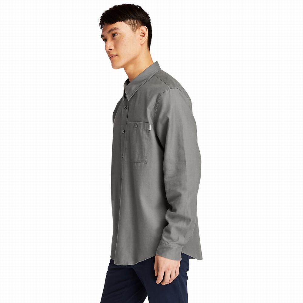 Timberland Long-sleeved Overshirt Gömlek Erkek Gri | TR-6421K
